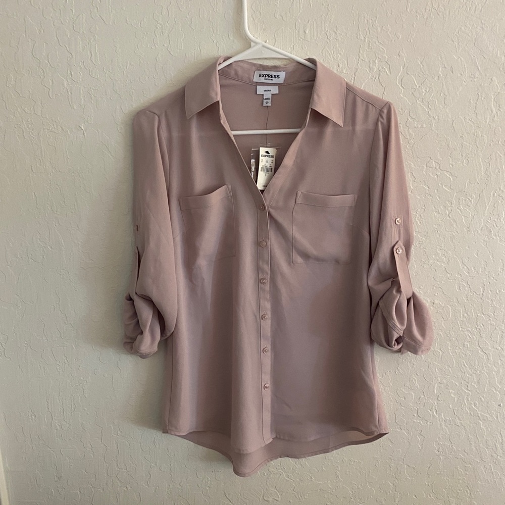 NWT Express Portofino Blouse Mauve